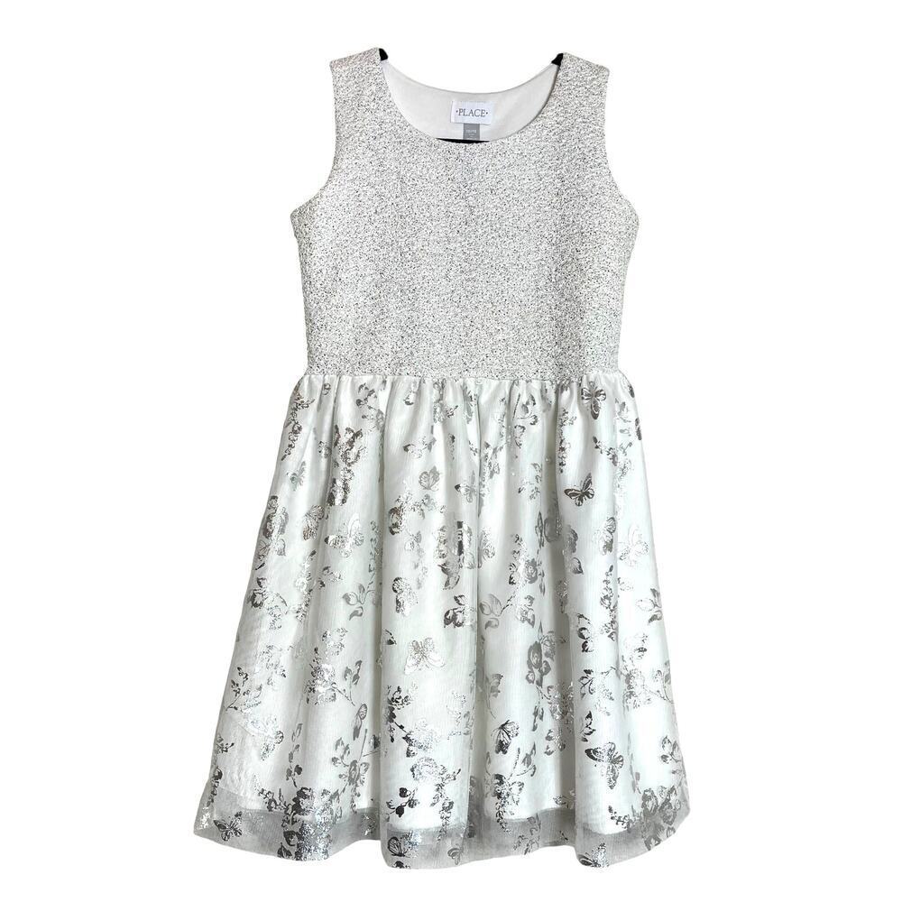 Children's Place Floral Tulle A-Line Special Occasion Dress Girls Sz Large